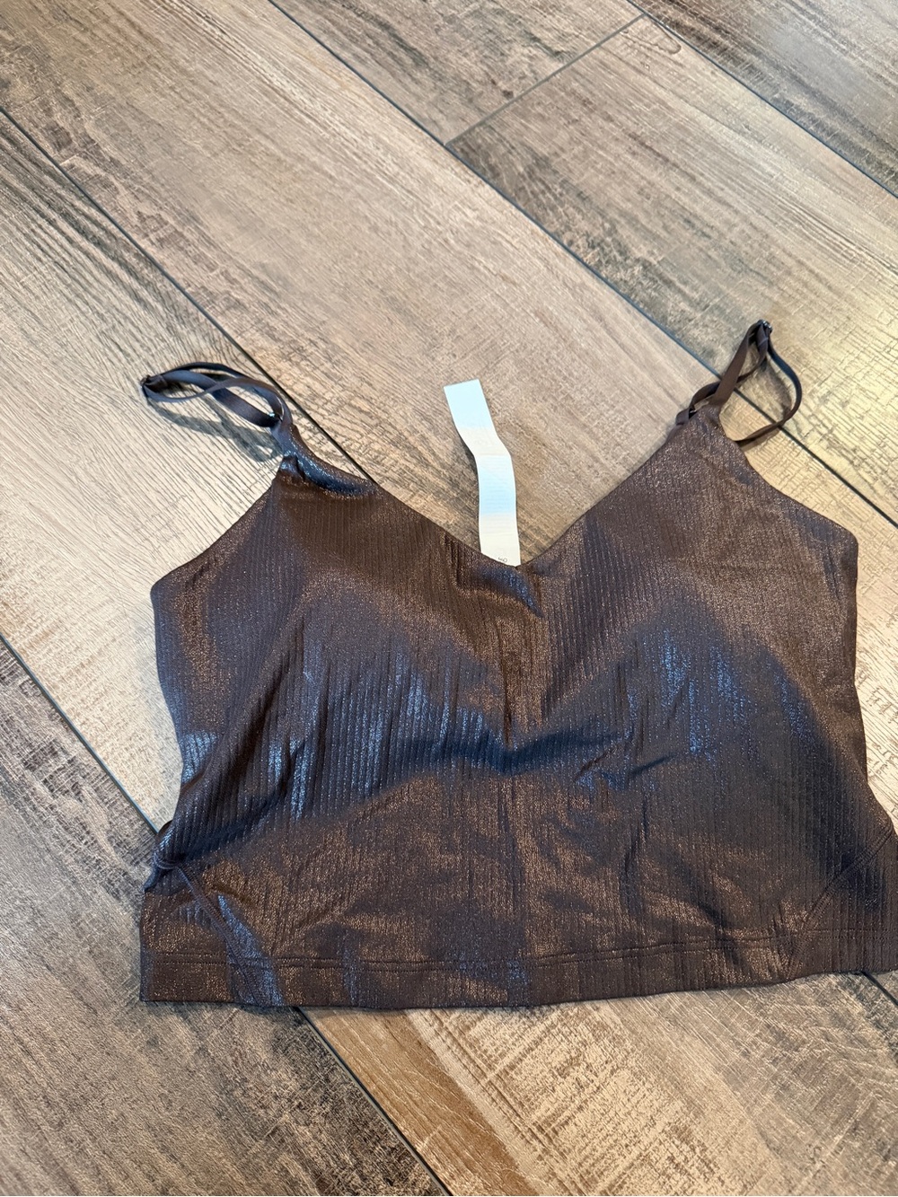 lululemon athletica Sparkle Brown Cropped Cami